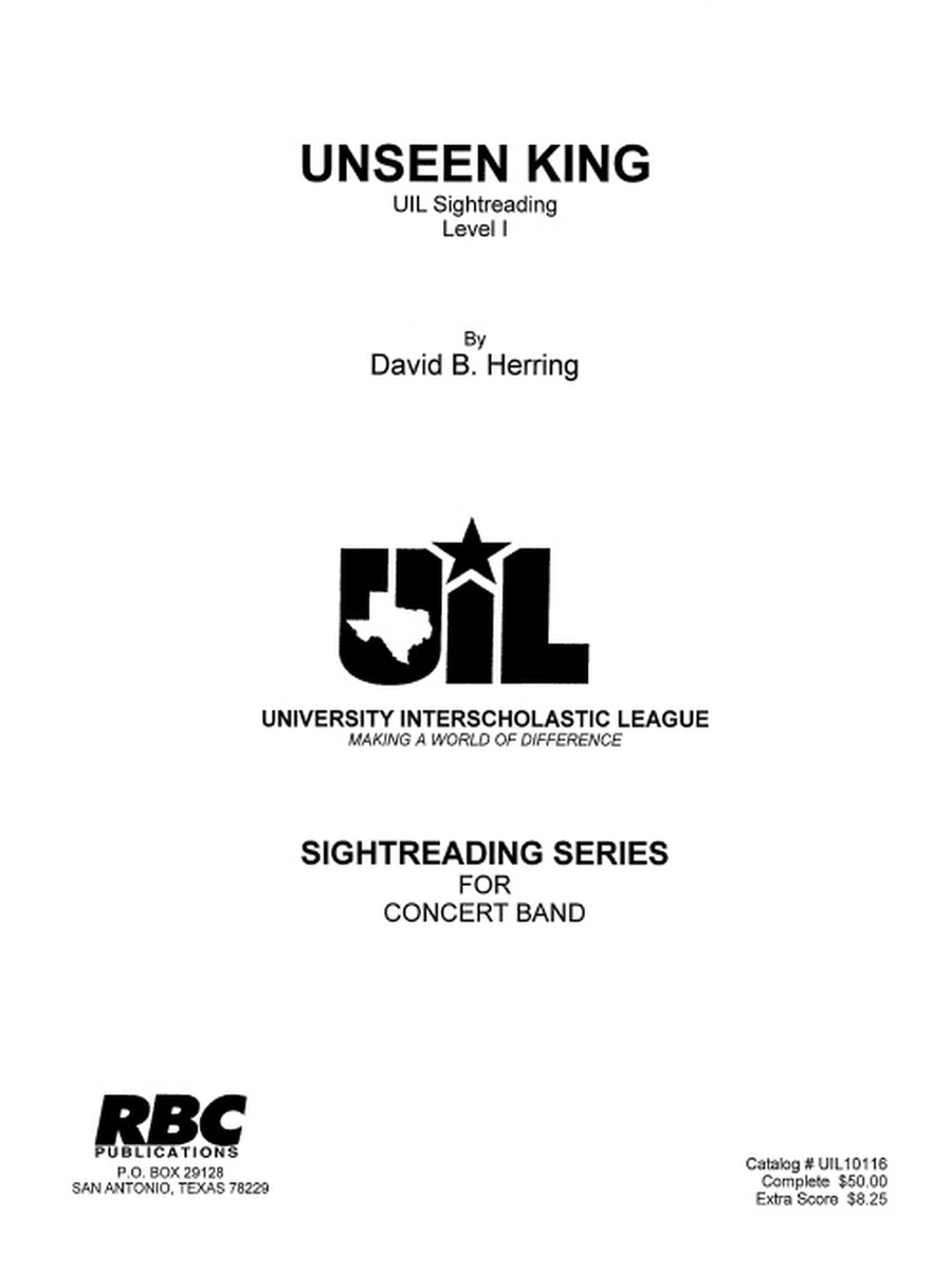 Unseen King Concert Band scores gallery preview page 1