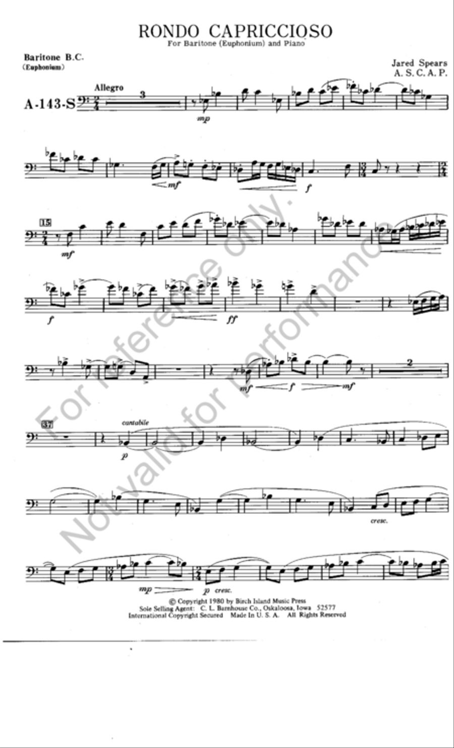 Rondo Capriccioso Baritone Horn BC scores gallery preview page 2