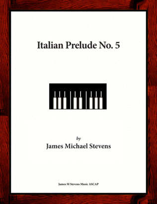 Book cover for Italian Prelude No. 5 - Piano Solo