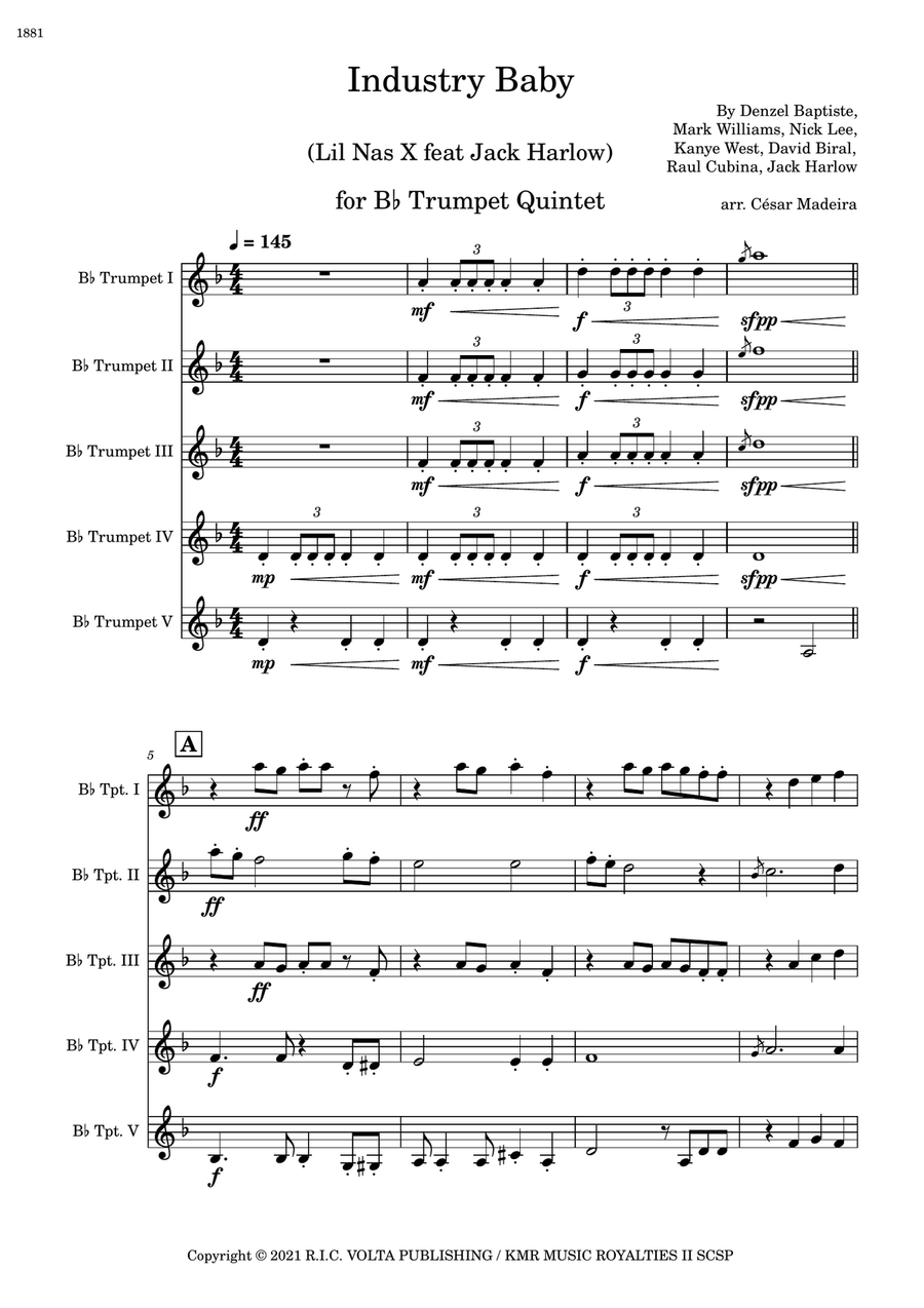 Industry Baby Brass Ensemble scores gallery preview page 2