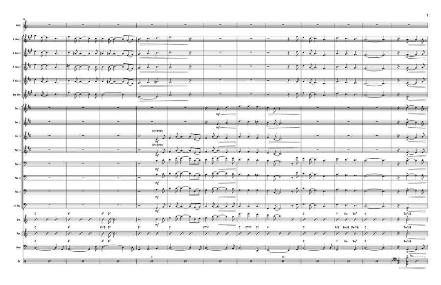 Tennessee Waltz Jazz Ensemble scores gallery preview page 5