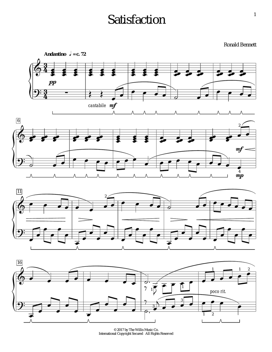 Satisfaction Piano Method scores gallery preview page 1
