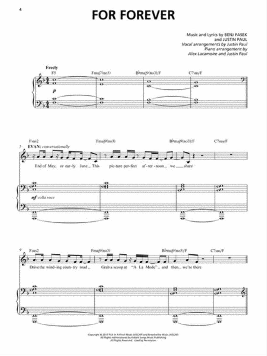 Dear Evan Hansen Voice scores gallery preview page 3