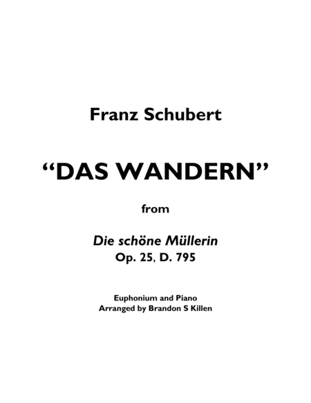 Das Wandern for Euphonium and Piano image number null