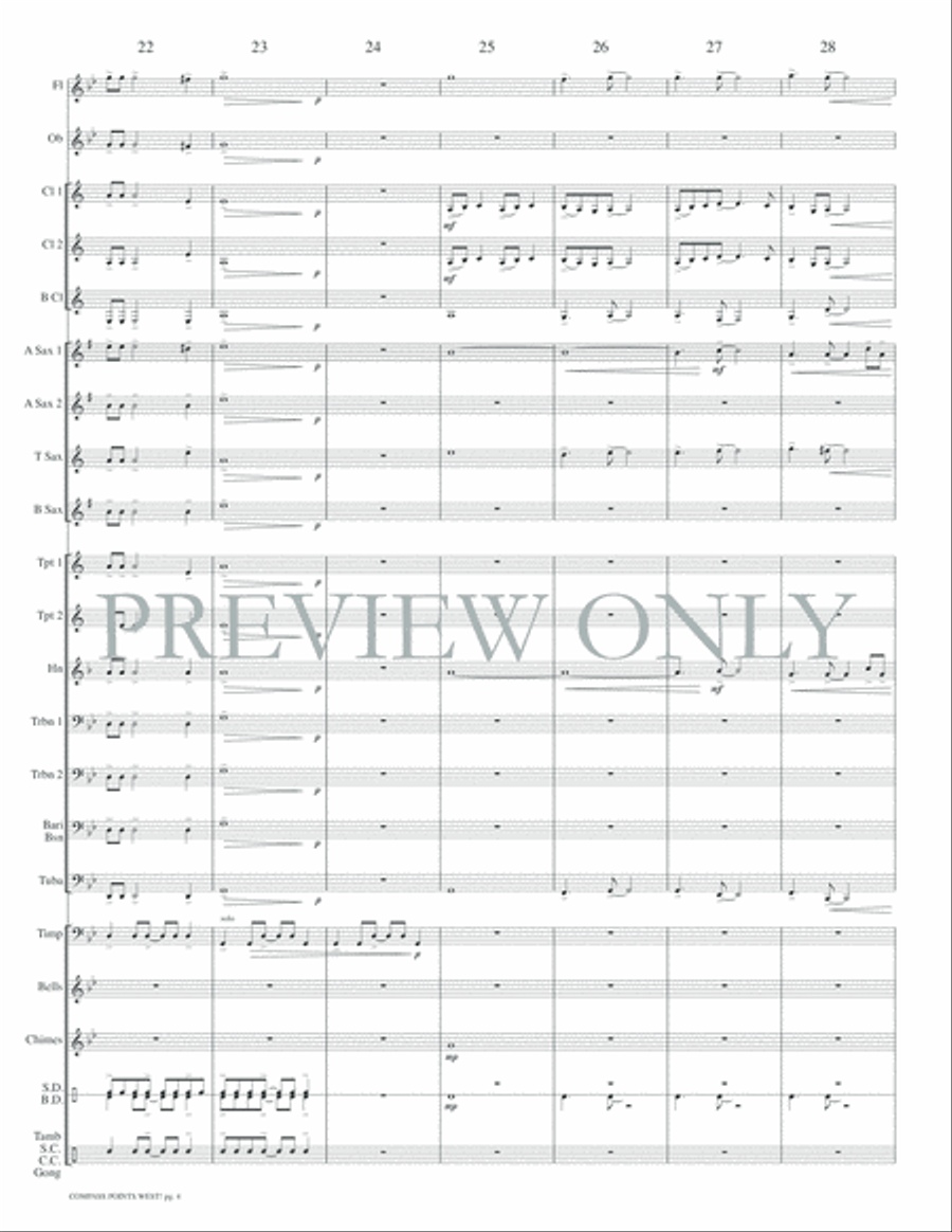 Compass Points West! Concert Band scores gallery preview page 7