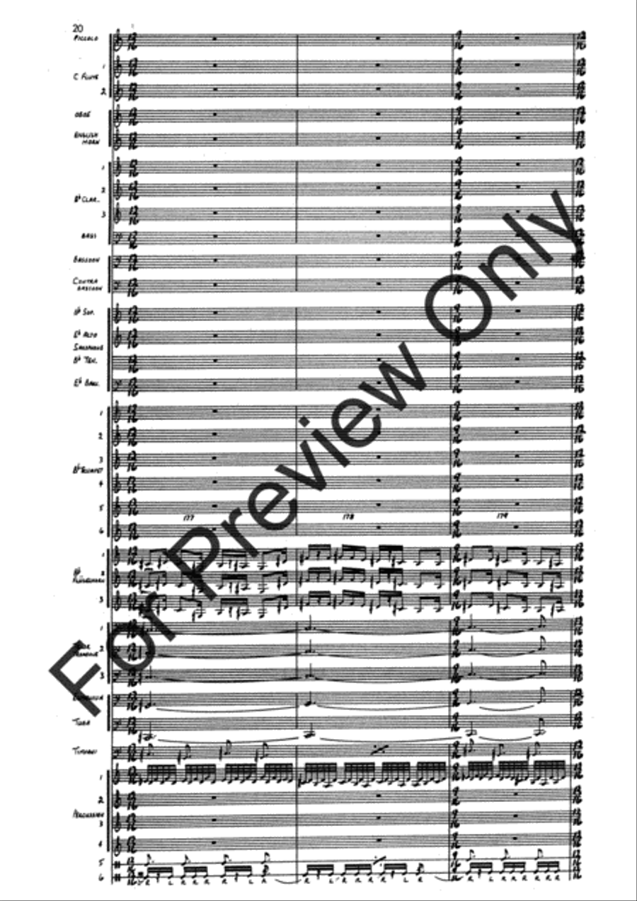 Agincourt Hymn (Score) Concert Band scores gallery preview page 44