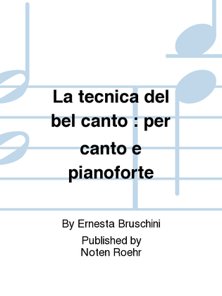 Book cover for La tecnica del bel canto