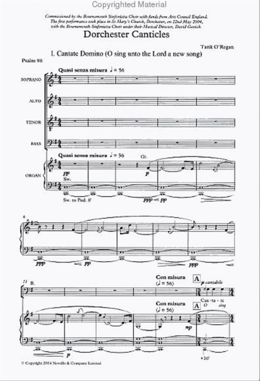 Dorchester Canticles 4-Part scores gallery preview page 2