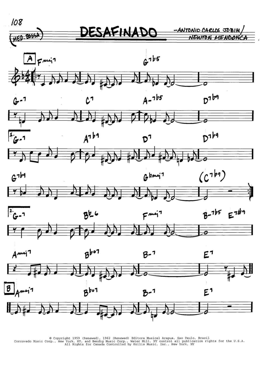 Desafinado Piano scores gallery preview page 1