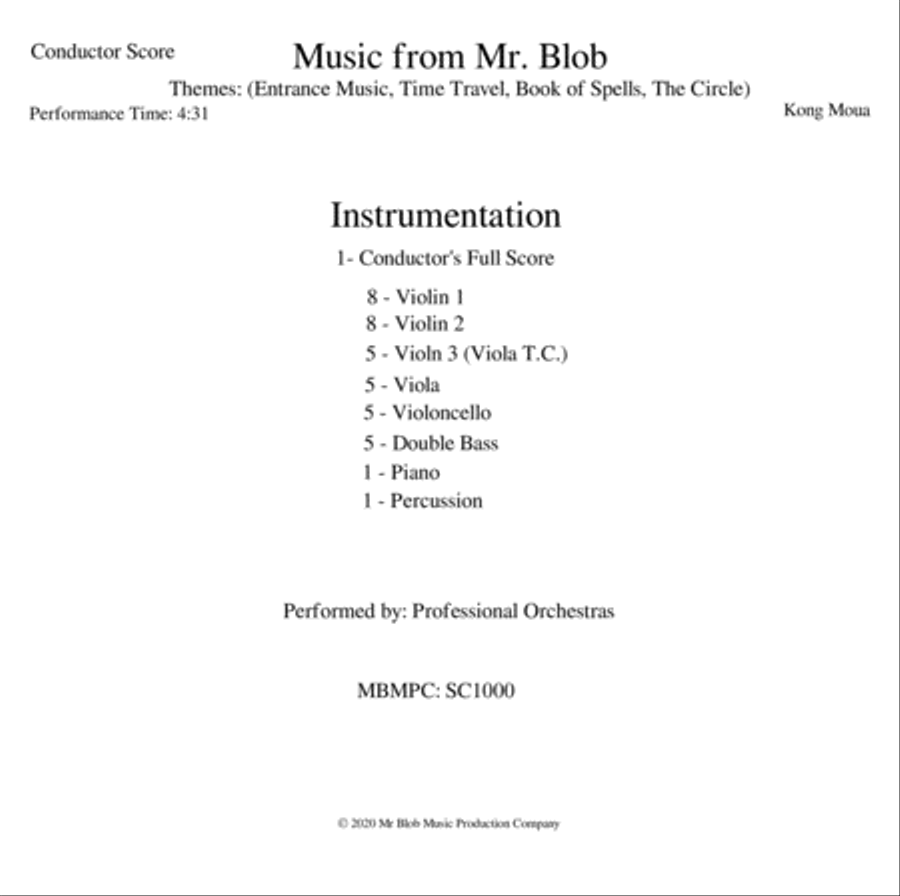 Music from Mr. Blob String Orchestra scores gallery preview page 1