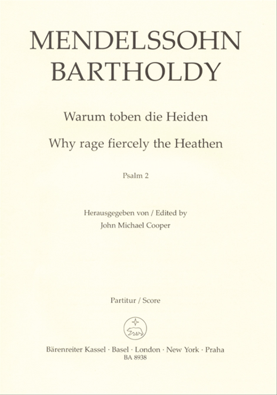 Book cover for Why rage fiercely the Heathen, op. 78