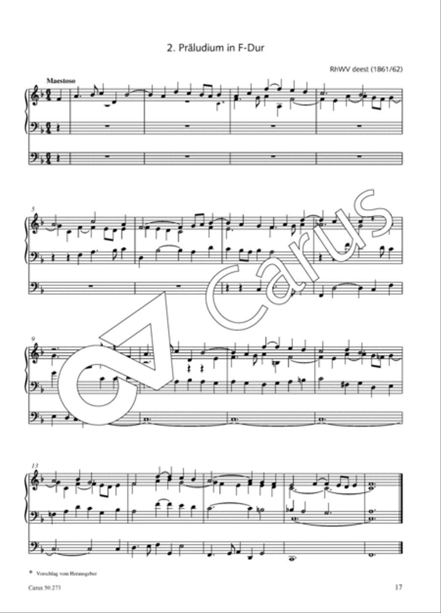Twelve short organ works without opus numbers Organ scores gallery preview page 18