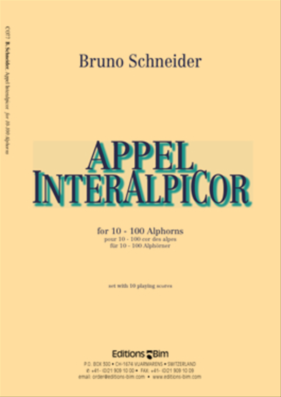 Appel interAlpiCor Alphorn scores gallery preview page 1