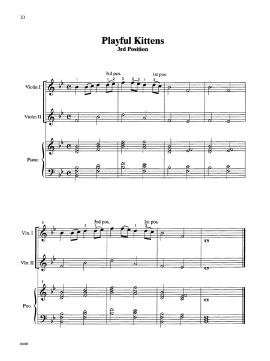 Easy Songs for Shifting in the First Five Positions Violin scores gallery preview page 3