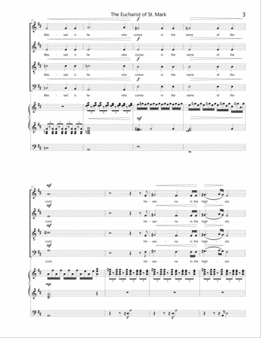 Eucharist of St. Mark Eucharist of St. Mark 4-Part scores gallery preview page 5