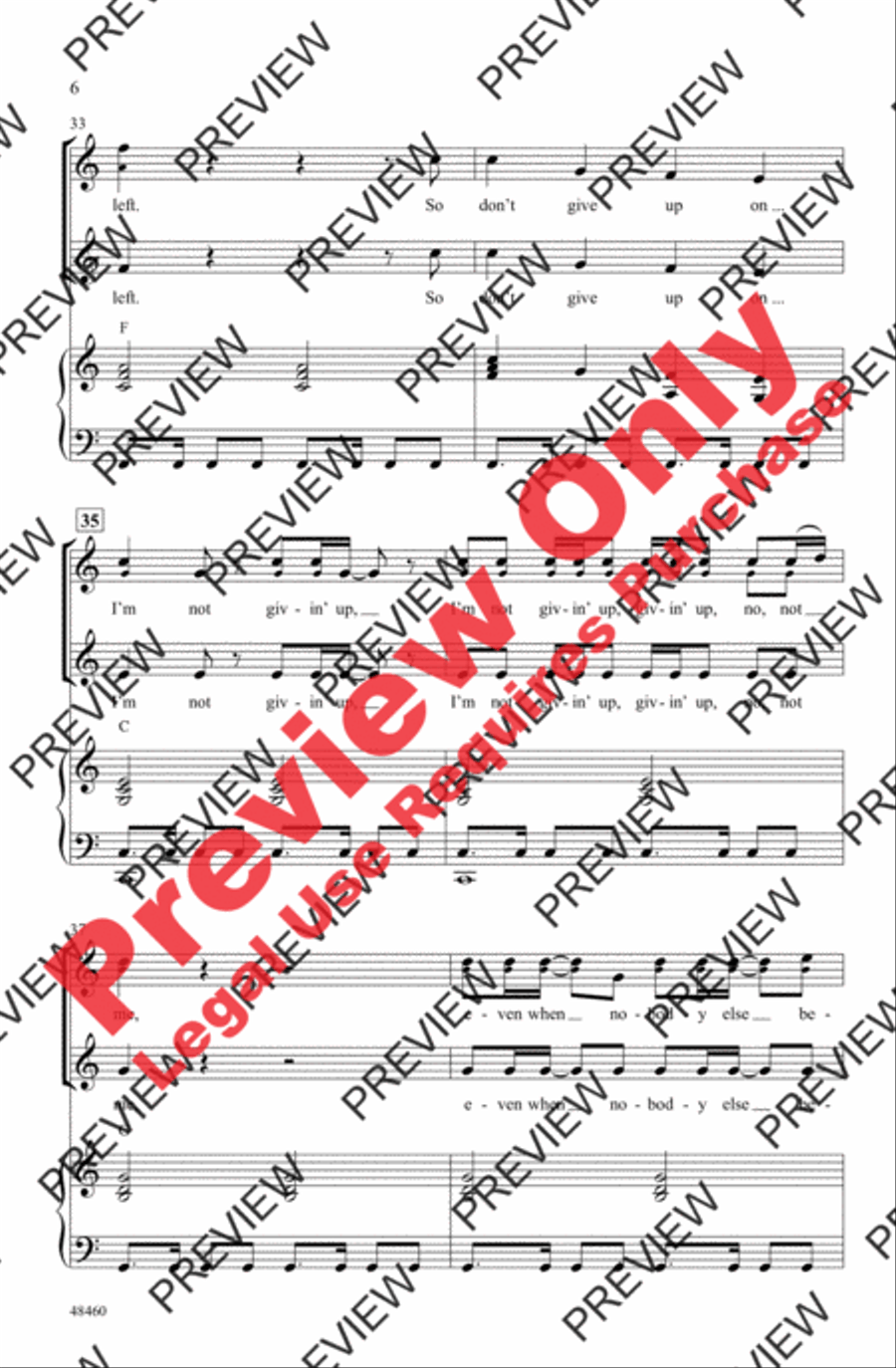 Don't Give Up on Me 2-Part scores gallery preview page 6