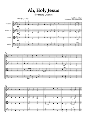 Book cover for Ah, Holy Jesus (String Quartet) - Easter Hymn
