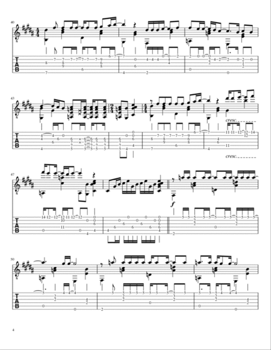 Africa Electric Guitar scores gallery preview page 4
