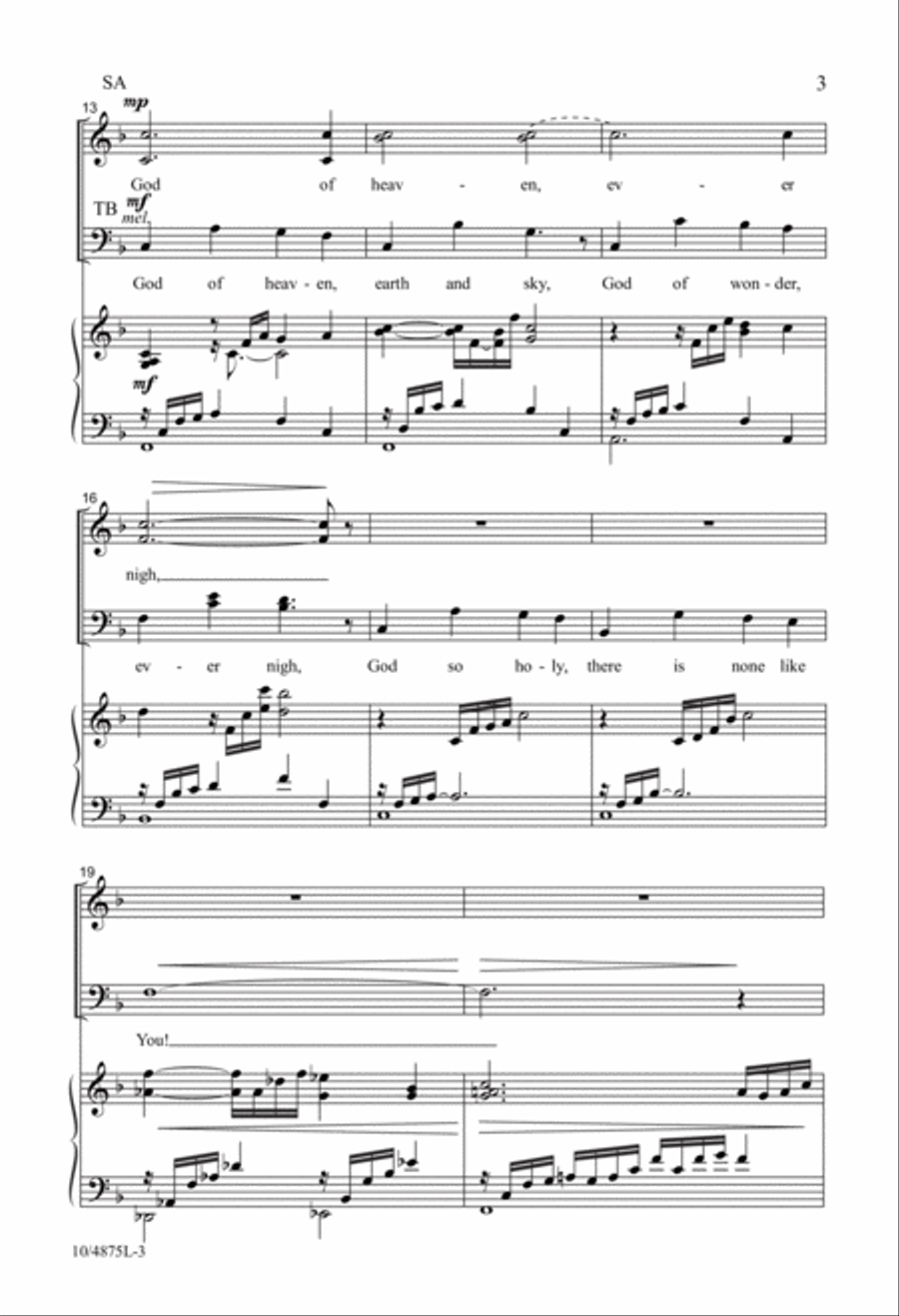 There Is None Like You! 4-Part scores gallery preview page 3