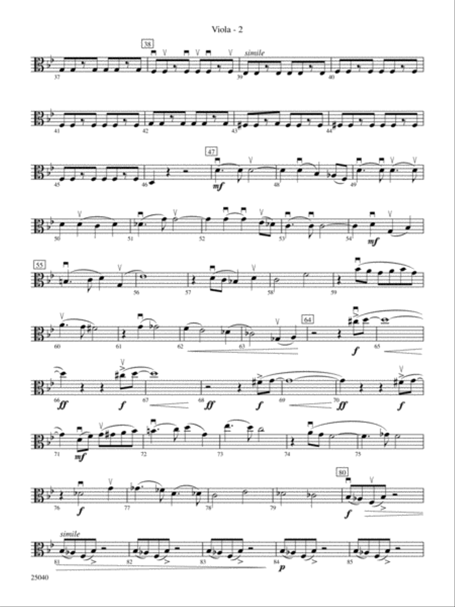 Honor, Laud and Rejoice: Viola Full Orchestra scores gallery preview page 2