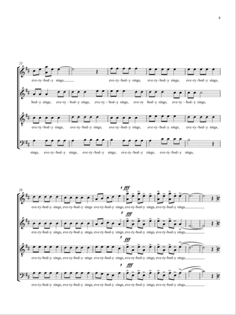 Three Potawatomi Songs 4-Part scores gallery preview page 6