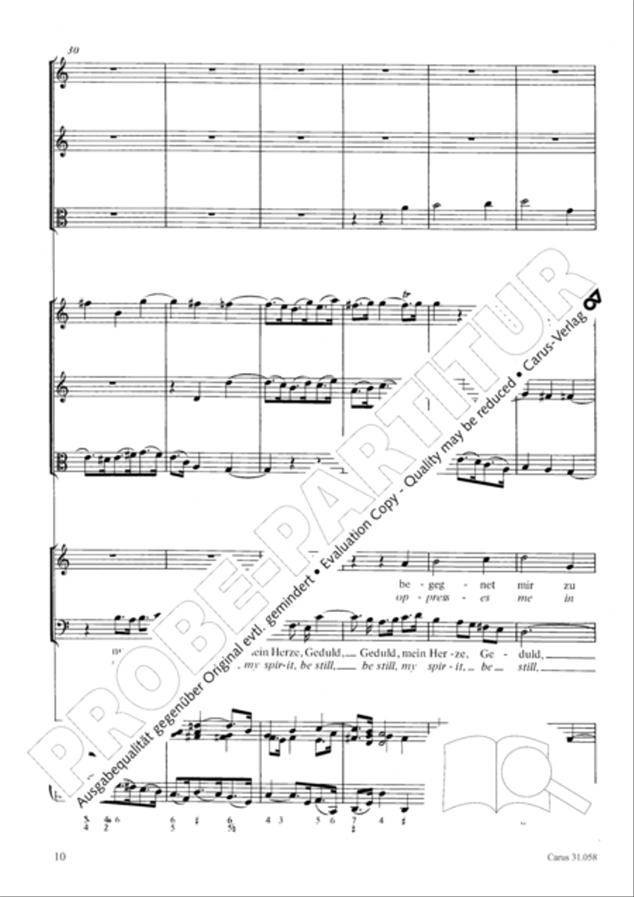 O God, what glut of care and pain (Ach Gott, wie manches Herzeleid) Orchestra scores gallery preview page 11