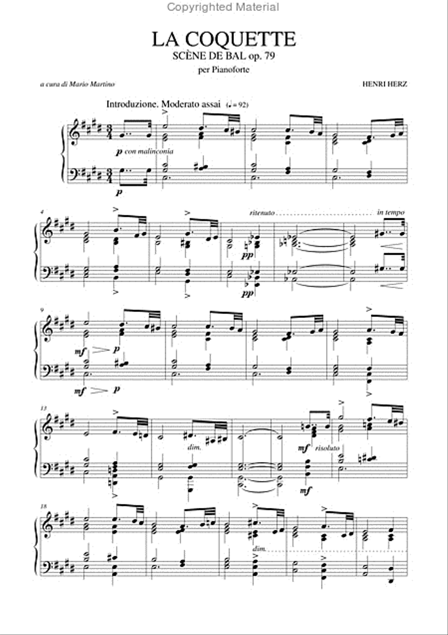 La Coquette. Scène de Bal Op. 79 for Piano Piano Solo scores gallery preview page 2
