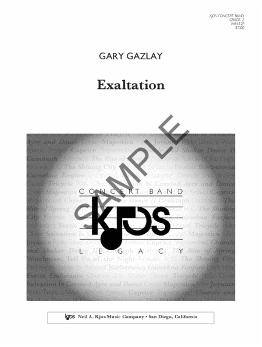 Exaltation Exaltation Concert Band scores gallery preview page 2