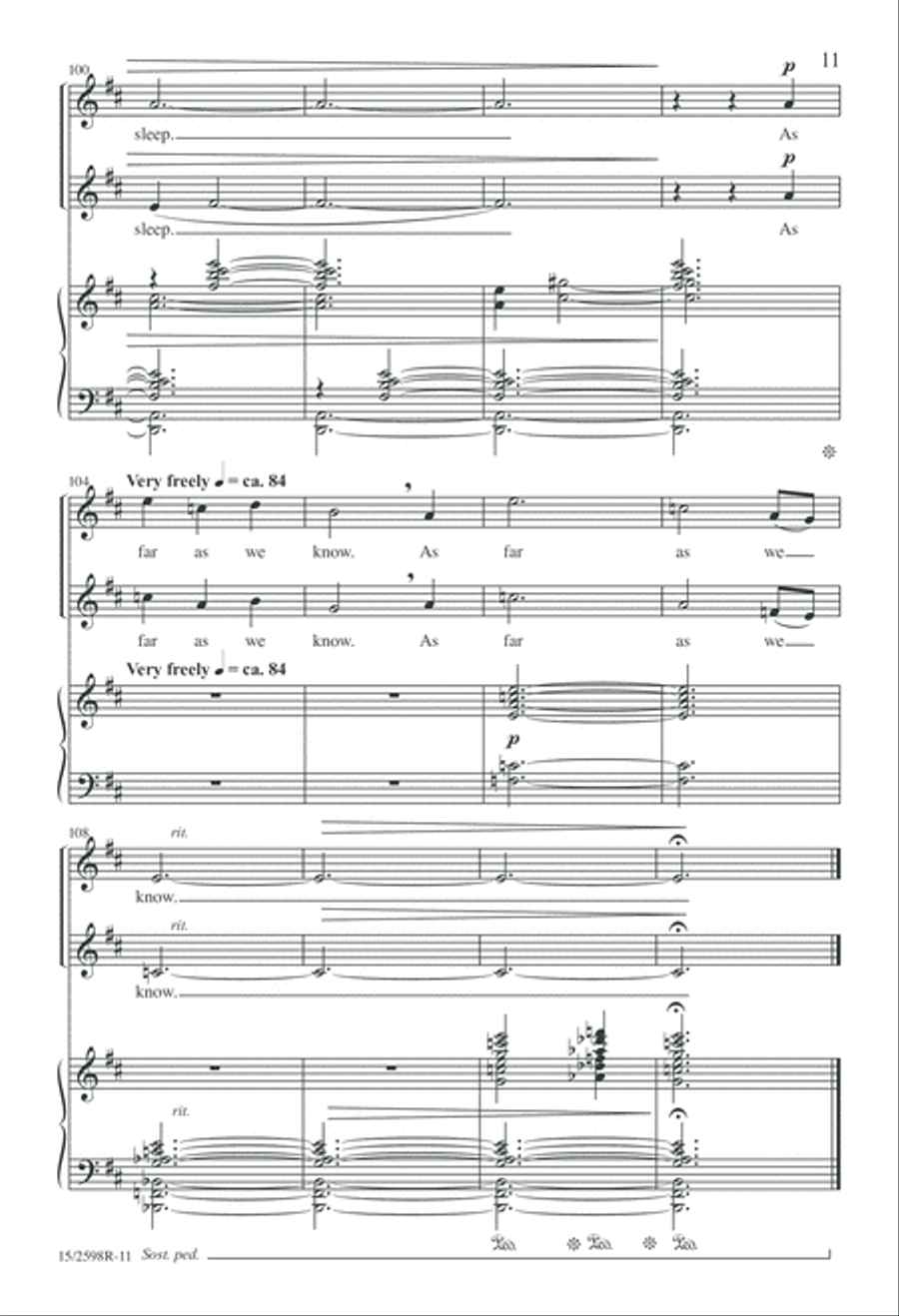 Now to Sleep 2-Part scores gallery preview page 11