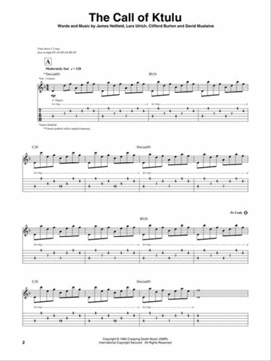 Selections from Metallica and San Francisco Symphony – S&M 2 Electric Guitar scores gallery preview page 4