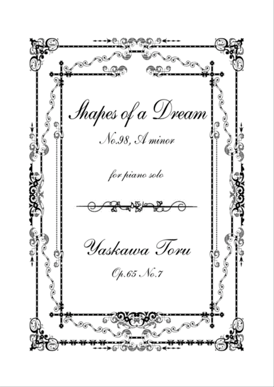 Shapes of a Dream No.98, A minor, Op.65 No.7 Piano Solo scores gallery preview page 1