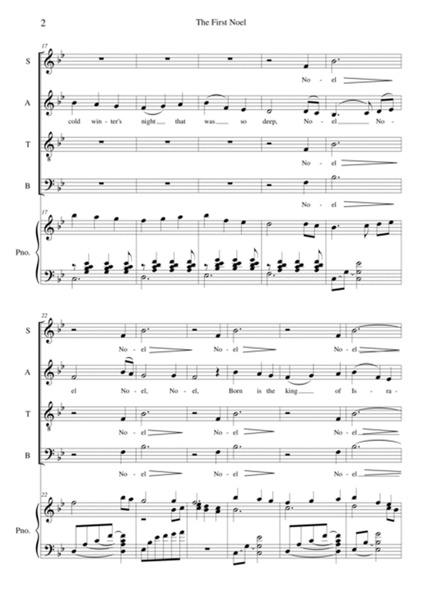 The First Noel. Arr. By Graham Dickson-Place SATB and Piano/Organ image number null
