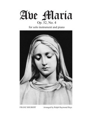 Book cover for AVE MARIA - for Solo Instrument and Piano