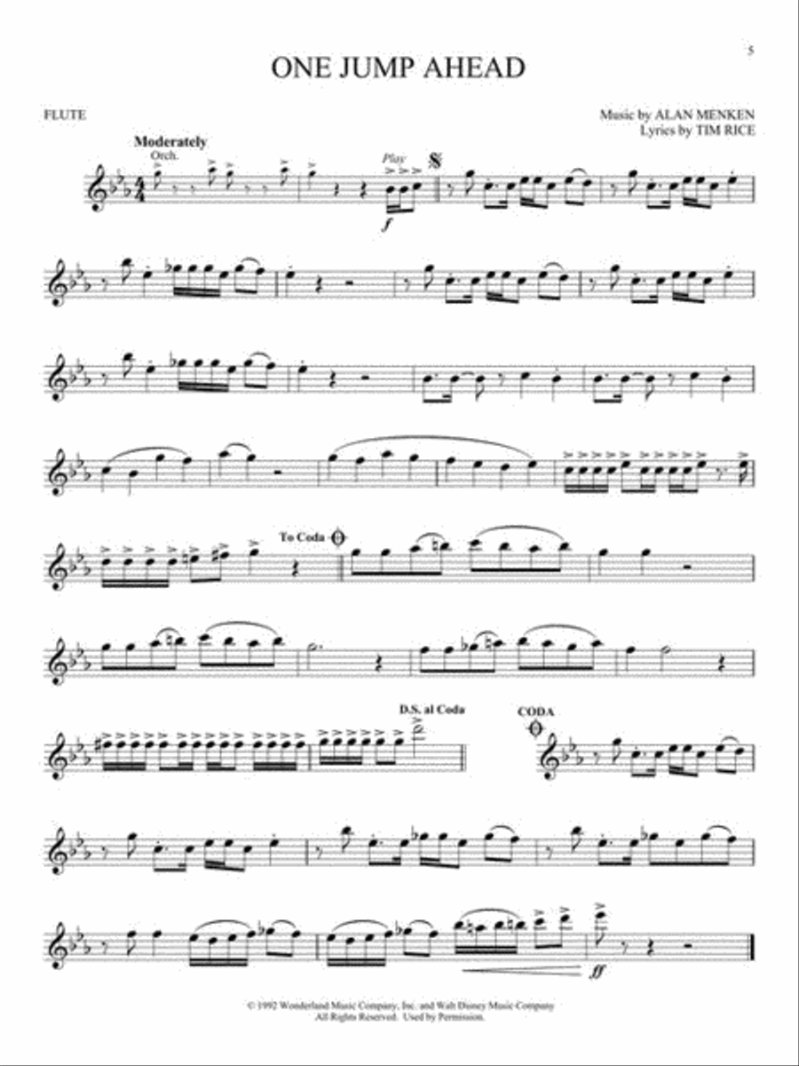 Aladdin Flute Solo scores gallery preview page 5