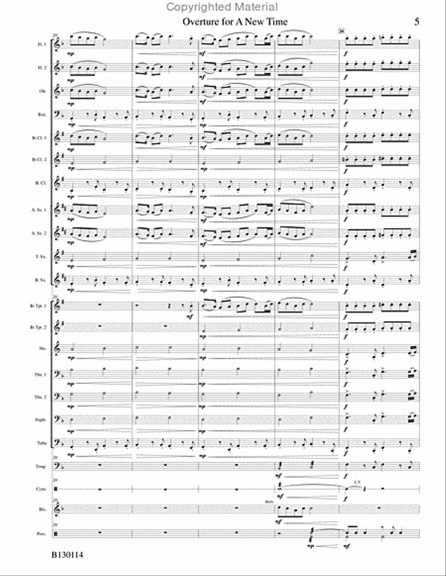 Overture for A New Time Concert Band scores gallery preview page 8