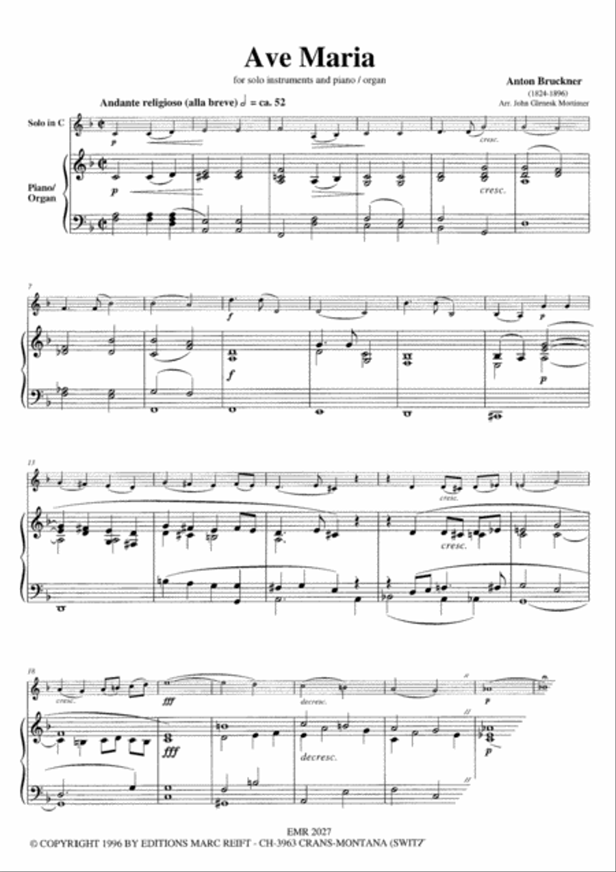 Ave Maria Organ scores gallery preview page 3
