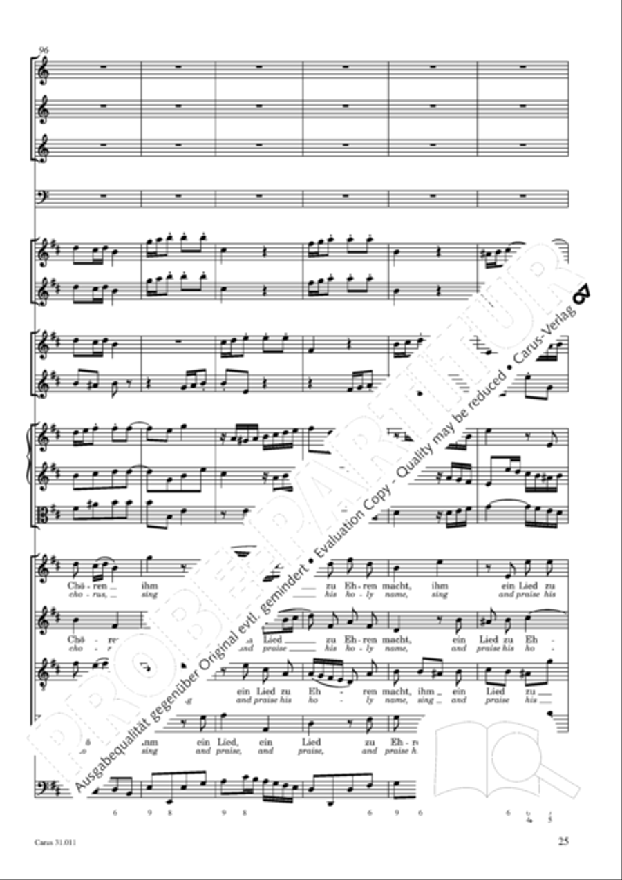 Lobet Gott in seinen Reichen (Himmelfahrtsoratorium) 4-Part scores gallery preview page 26