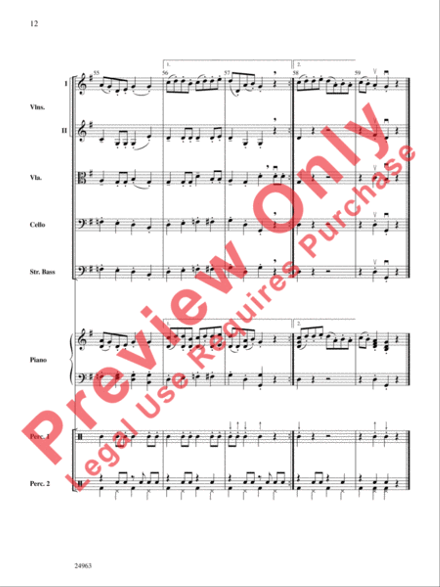 Zydeco Two-Step String Orchestra scores gallery preview page 13