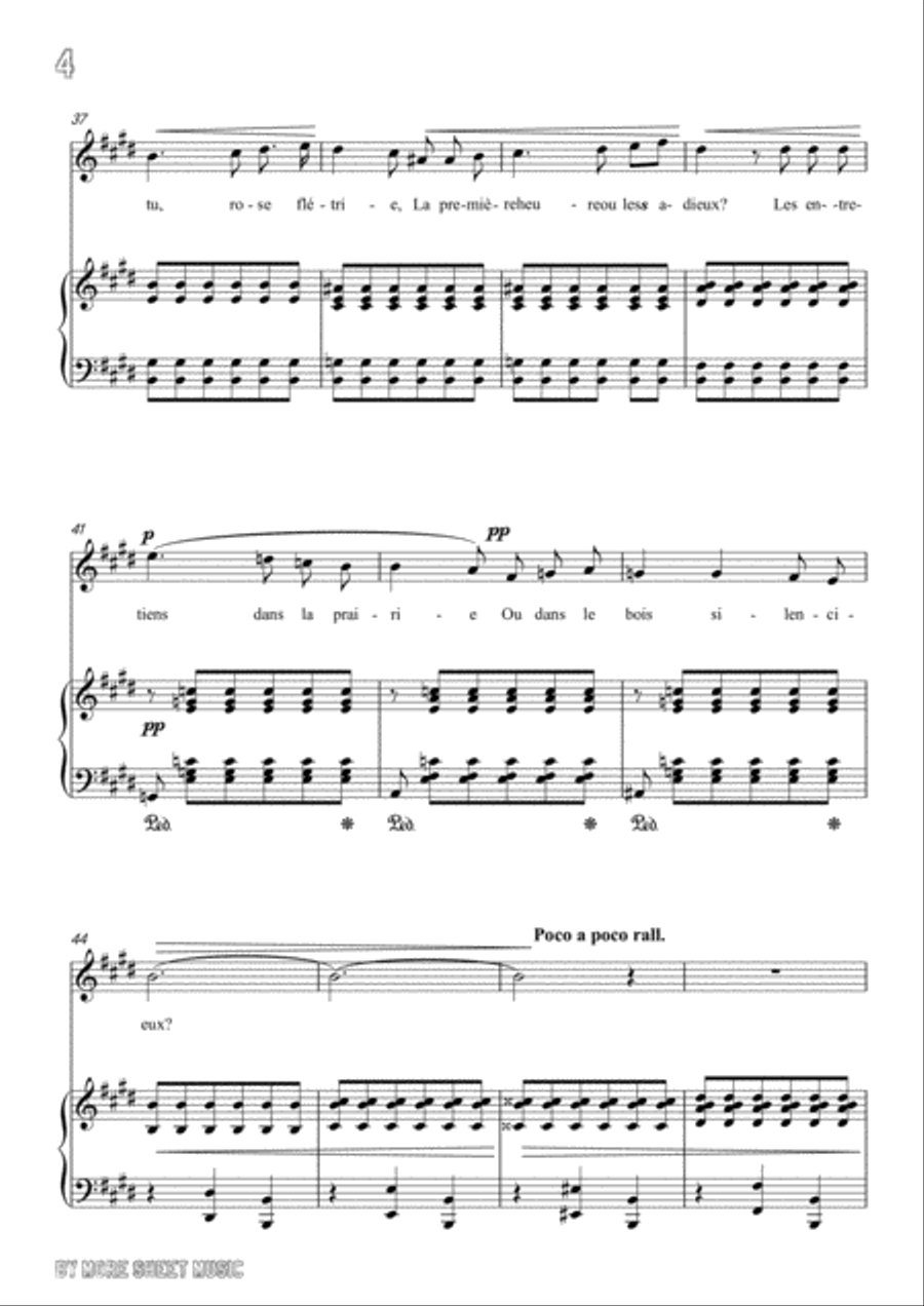 Viardot-Fleur desséchée in E Major,for Voice and Piano