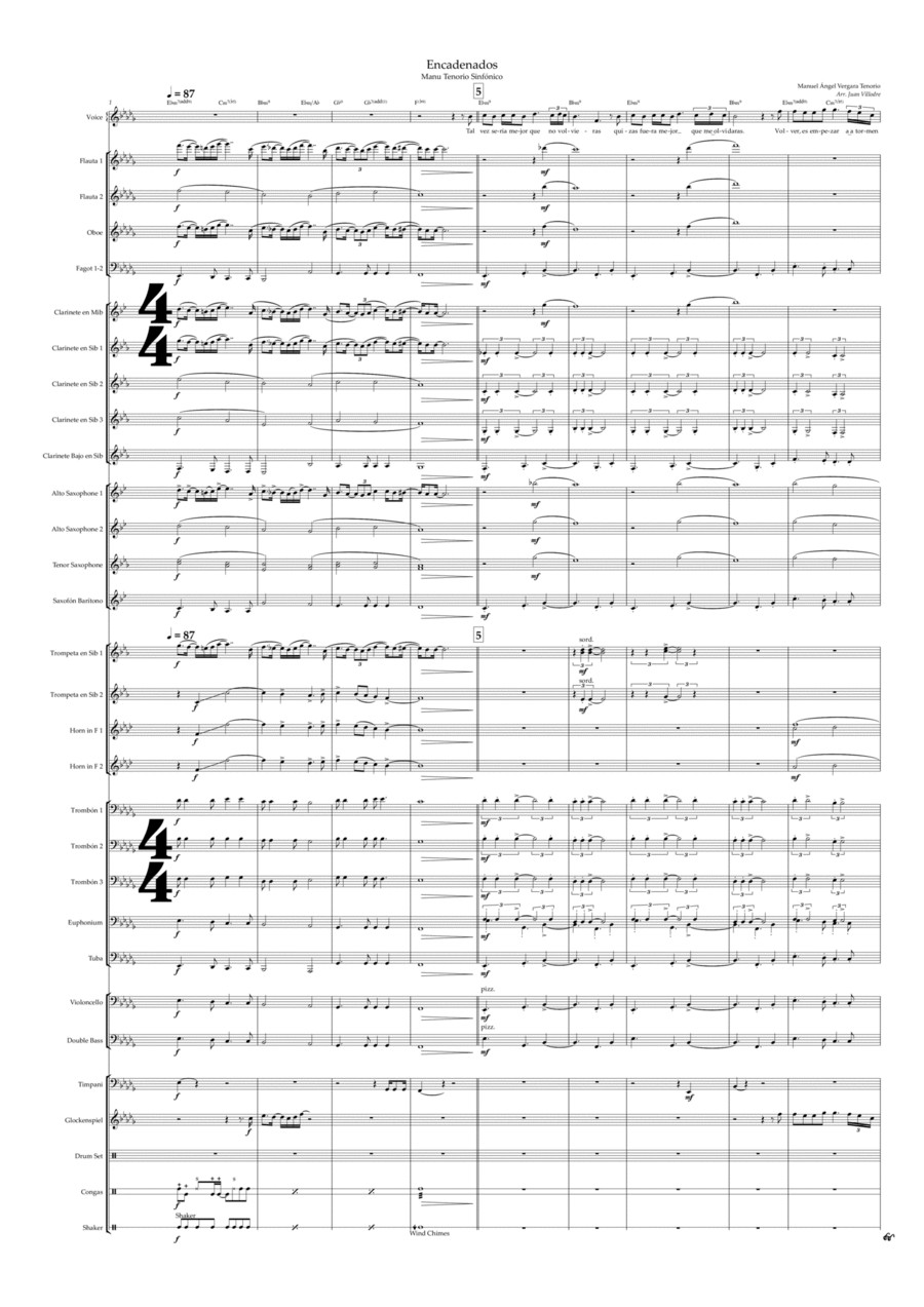 Encadenados Concert Band scores gallery preview page 1