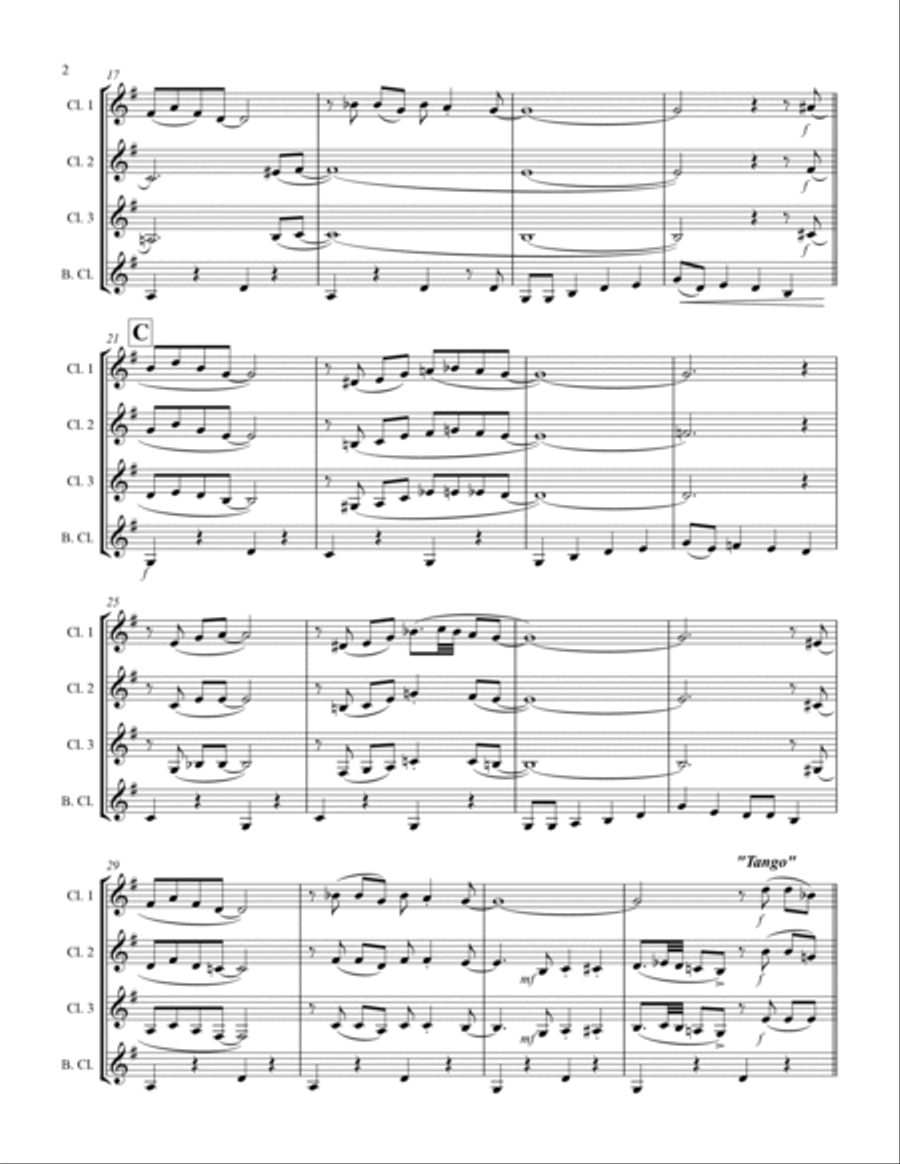 St. Louis Blues (for Clarinet Quartet) St. Louis Blues (for Clarinet Quartet) Clarinet Quartet scores gallery preview page 3