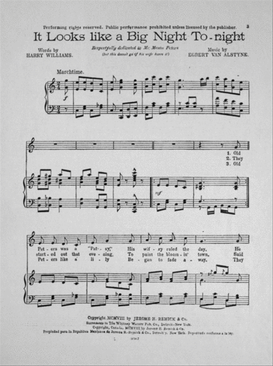 It Looks Like a Big Night To Night Voice scores gallery preview page 2