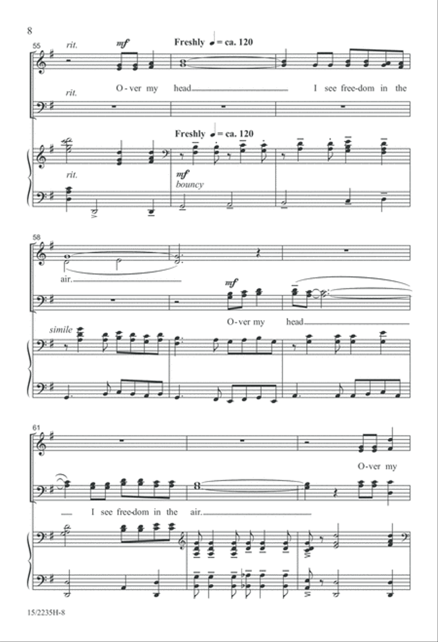 Song of Freedom Song of Freedom 4-Part scores gallery preview page 9