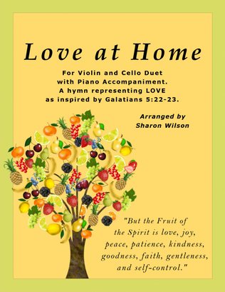 Book cover for Love at Home (Easy Violin and Cello Duet with Piano Accompaniment)