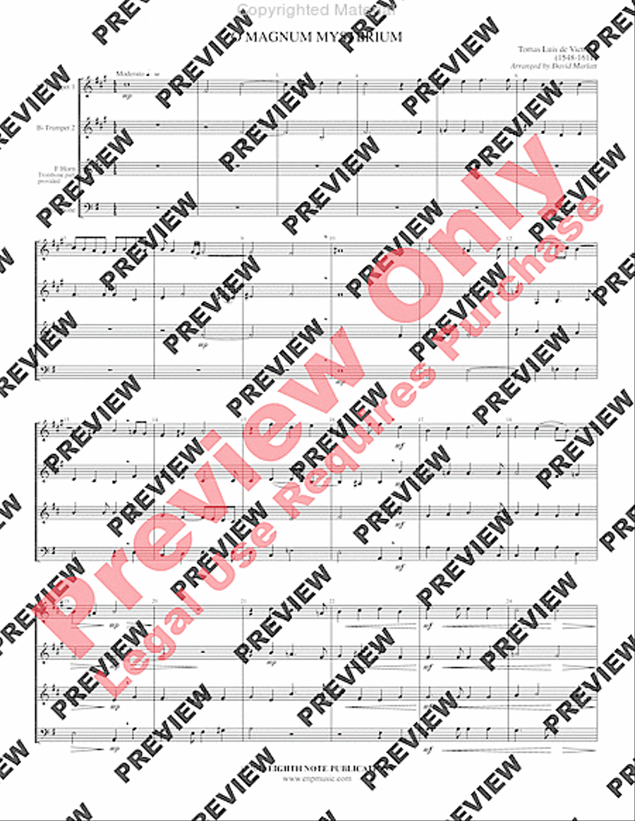 O Magnum Mysterium Brass Quartet scores gallery preview page 3