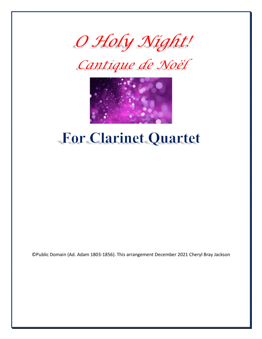 O Holy Night! for Clarinet Quartet image number null