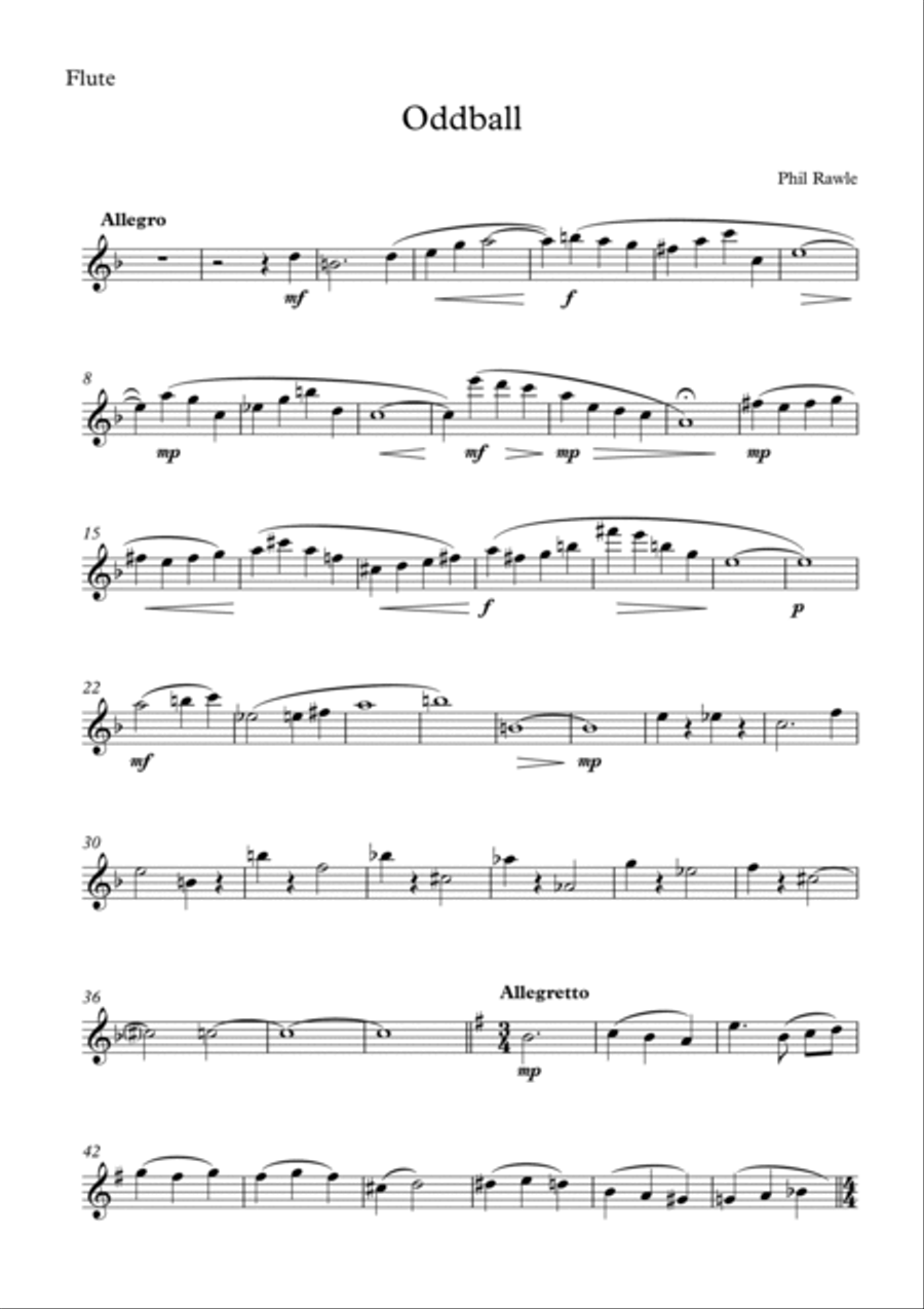 Oddball - Wind Quartet Woodwind Quartet scores gallery preview page 6