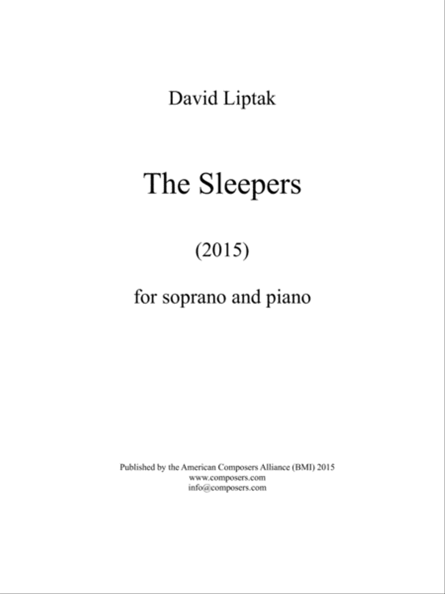 [Liptak] The Sleepers (Piano Reduction) High Voice scores gallery preview page 3