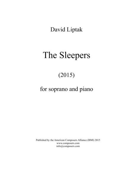[Liptak] The Sleepers (Piano Reduction)