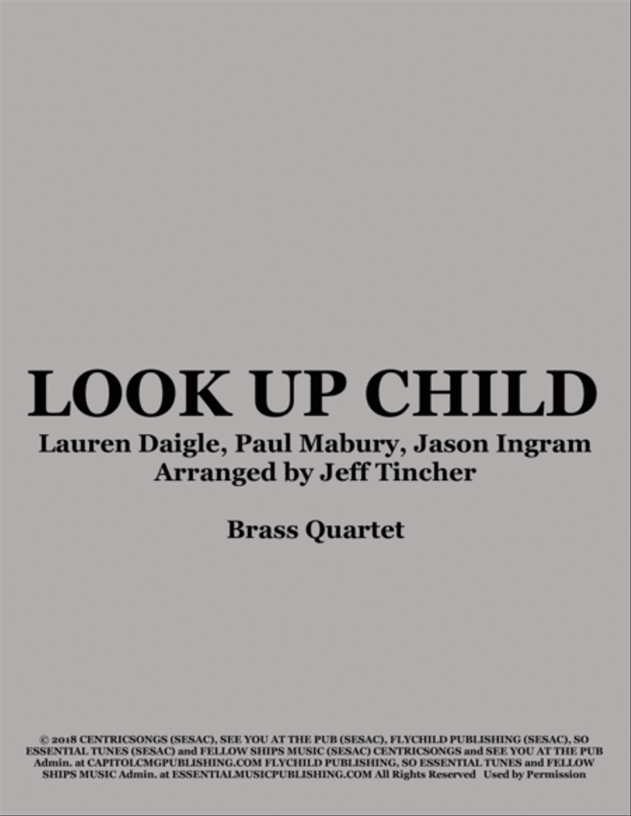 Look Up Child Look Up Child Brass Ensemble scores gallery preview page 1